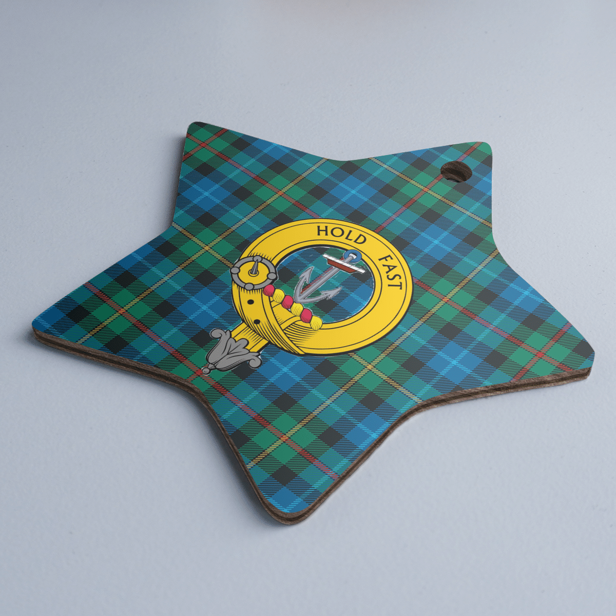 Clan Smith Ancient Tartan Crest Star Ceramic Ornament CQ87 Smith Ancient Tartan Tartan Christmas   