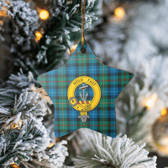 Clan Smith Ancient Tartan Crest Star Ceramic Ornament CQ87 Smith Ancient Tartan Tartan Christmas   