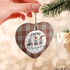 Clan Davidson Dress Dancers Tartan Tartan Crest Gnome Heart Ceramic Ornament NG90 Davidson Dress Dancers Tartan Tartan Christmas   