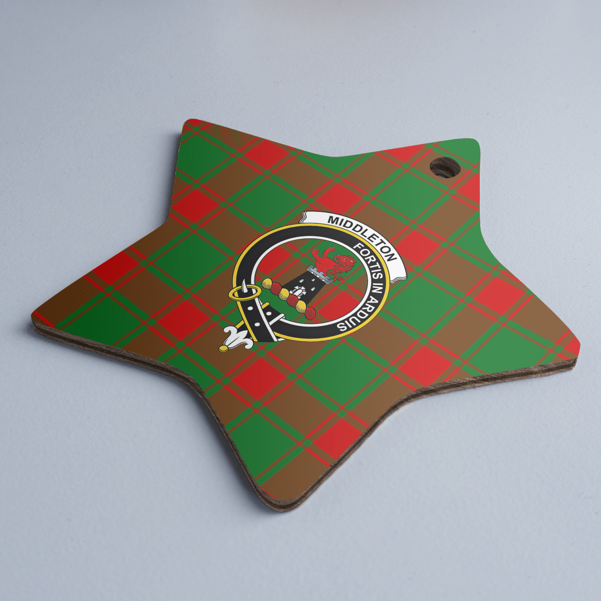 Clan Middleton Modern Tartan Crest Star Ceramic Ornament HD96 Middleton Modern Tartan Tartan Christmas   