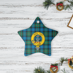 Clan Smith Ancient Tartan Crest Star Ceramic Ornament CQ87 Smith Ancient Tartan Tartan Christmas   