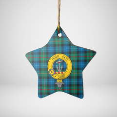 Clan Smith Ancient Tartan Crest Star Ceramic Ornament CQ87 Smith Ancient Tartan Tartan Christmas   