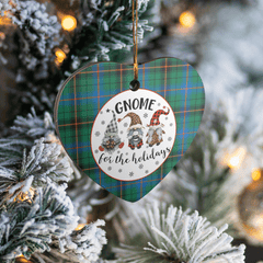 Clan Davidson Ancient Tartan Tartan Crest Gnome Heart Ceramic Ornament IS55 Davidson Ancient Tartan Tartan Christmas   