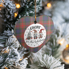 Clan Fraser Hunting Modern Tartan Tartan Crest Gnome Heart Ceramic Ornament QE25 Fraser Hunting Modern Tartan Tartan Christmas   