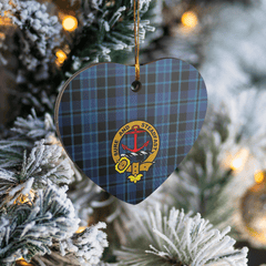 Clan Clark 2 Tartan Crest Heart Ceramic Ornament PX25 Clark 2 Tartan Tartan Christmas   