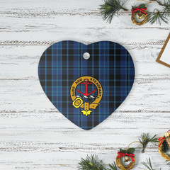 Clan Clark 2 Tartan Crest Heart Ceramic Ornament PX25 Clark 2 Tartan Tartan Christmas   