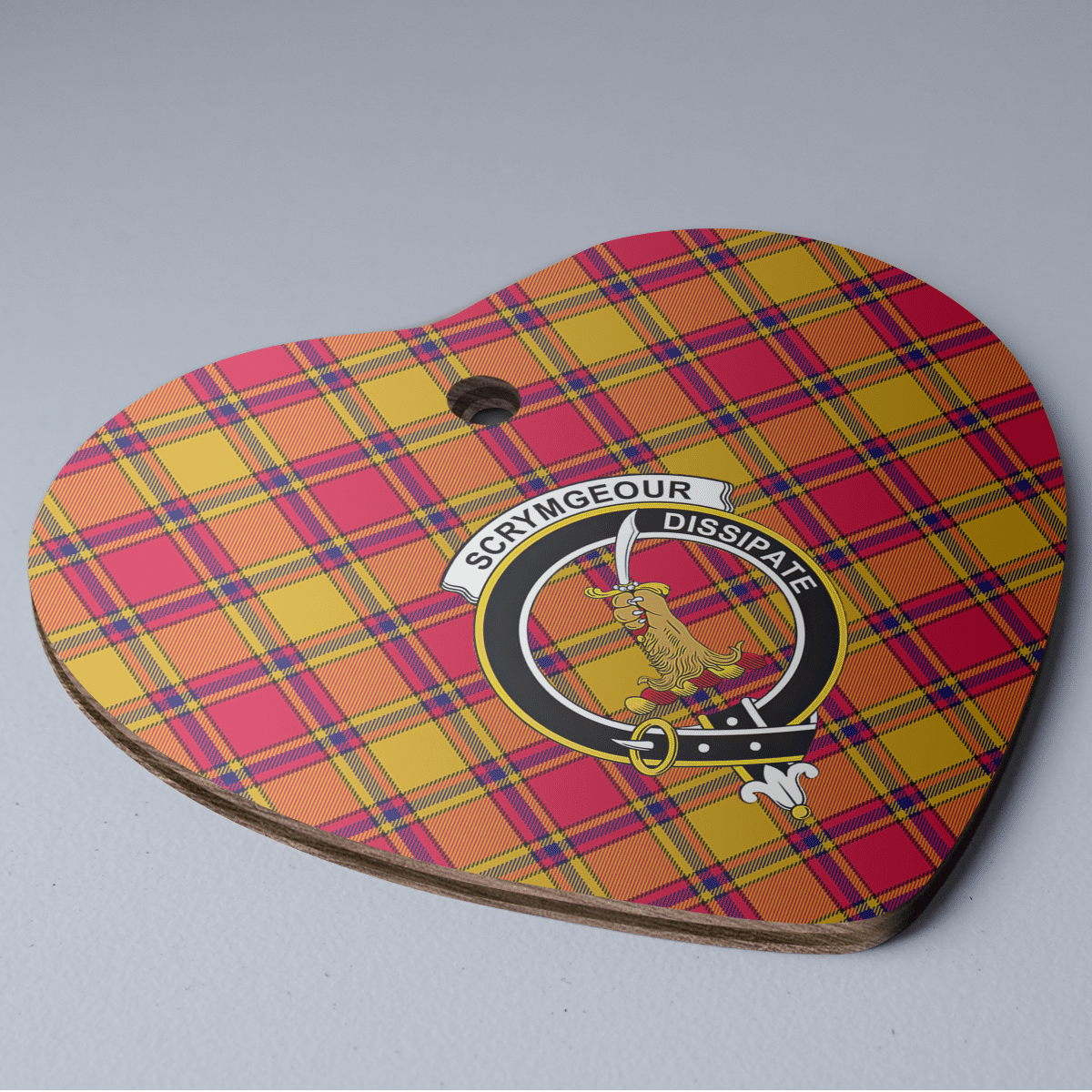 Clan Scrymgeour Tartan Crest Heart Ceramic Ornament CE78 Scrymgeour Tartan Tartan Christmas   