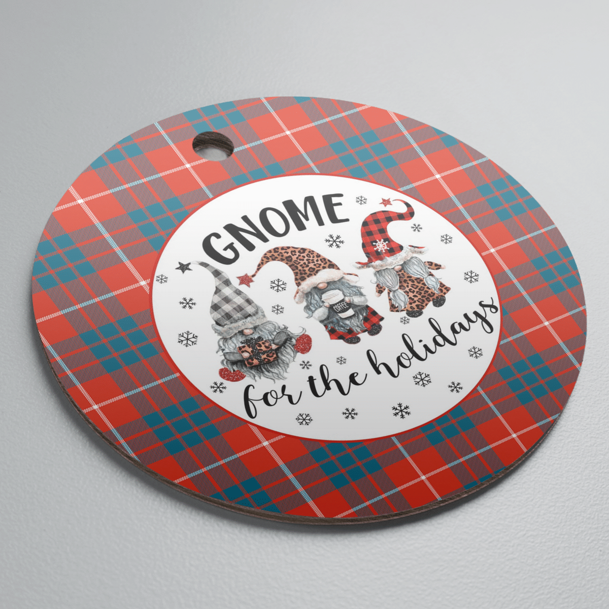 Clan Hamilton Ancient Tartan Tartan Crest Gnome Round Ceramic Ornament OL27 Hamilton Ancient Tartan Tartan Christmas   