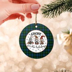 Clan MacKie Tartan Tartan Crest Gnome Round Ceramic Ornament ME55 MacKie Tartan Tartan Christmas   