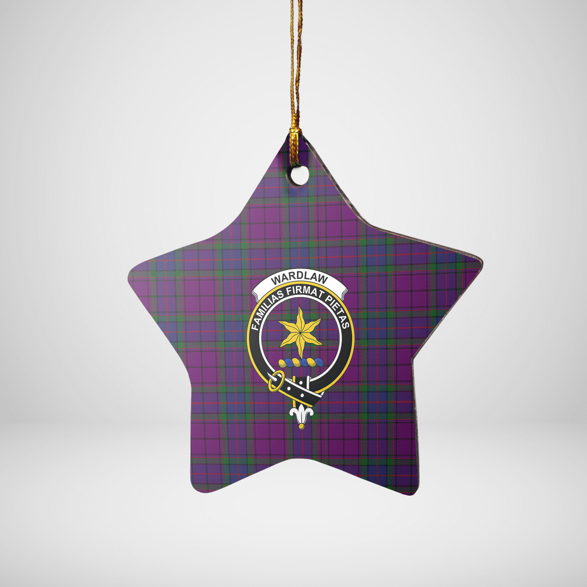 Clan Wardlaw Tartan Crest Star Ceramic Ornament ZP86 Wardlaw Tartan Tartan Christmas   