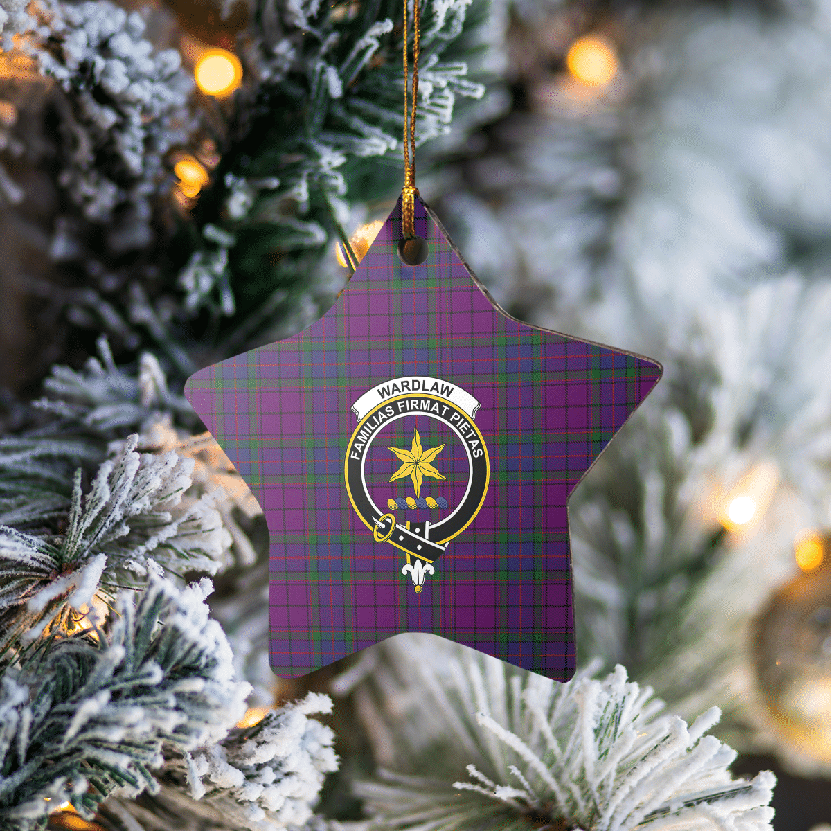 Clan Wardlaw Tartan Crest Star Ceramic Ornament ZP86 Wardlaw Tartan Tartan Christmas   