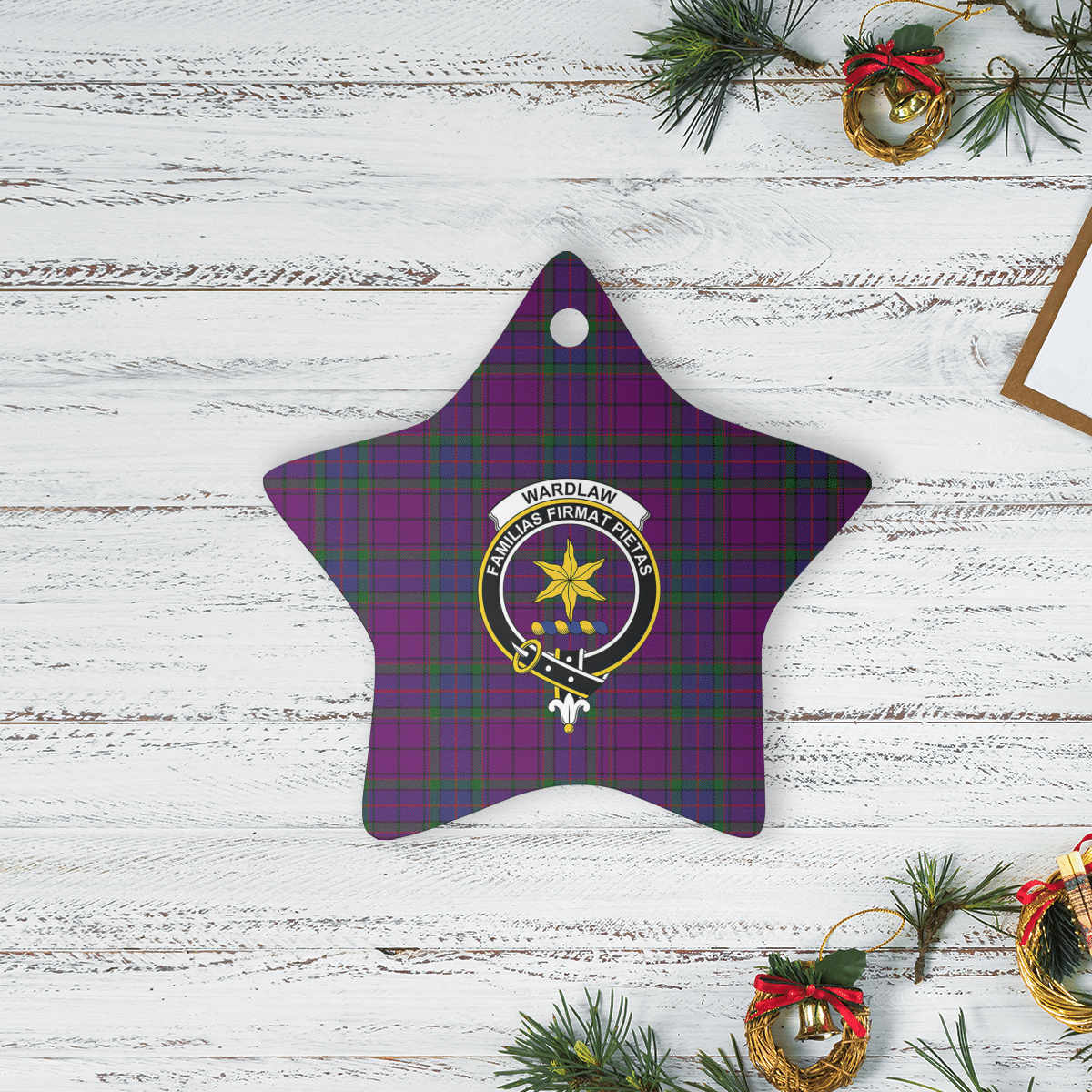 Clan Wardlaw Tartan Crest Star Ceramic Ornament ZP86 Wardlaw Tartan Tartan Christmas   