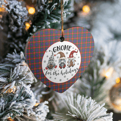 Clan Fraser of Lovat Tartan Tartan Crest Gnome Heart Ceramic Ornament AP17 Fraser of Lovat Tartan Tartan Christmas   