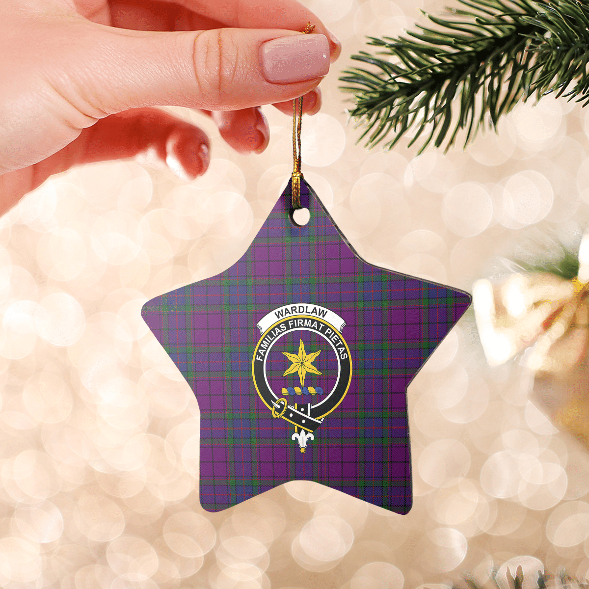 Clan Wardlaw Tartan Crest Star Ceramic Ornament ZP86 Wardlaw Tartan Tartan Christmas   