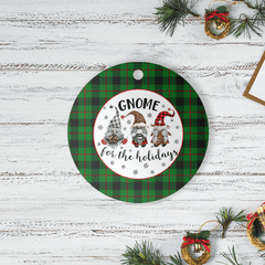 Clan Kincaid Tartan Tartan Crest Gnome Round Ceramic Ornament XV44 Kincaid Tartan Tartan Christmas   