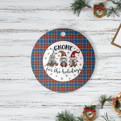 Clan MacBeth Modern Tartan Tartan Crest Gnome Round Ceramic Ornament PA91 MacBeth Modern Tartan Tartan Christmas   