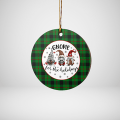 Clan Kincaid Tartan Tartan Crest Gnome Round Ceramic Ornament XV44 Kincaid Tartan Tartan Christmas   