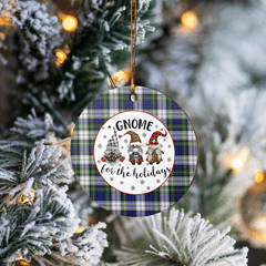 Clan Gordon Dress Modern Tartan Tartan Crest Gnome Round Ceramic Ornament YF55 Gordon Dress Modern Tartan Tartan Christmas   