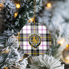 Clan MacPherson Dress Modern Tartan Crest Round Ceramic Ornament HB89 MacPherson Dress Modern Tartan Tartan Christmas   