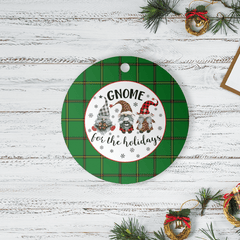 Clan Don (Tribe-of-Mar) Tartan Tartan Crest Gnome Round Ceramic Ornament BQ62 Don (Tribe-of-Mar) Tartan Tartan Christmas   