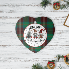 Clan Chisholm Hunting Ancient Tartan Tartan Crest Gnome Heart Ceramic Ornament FO94 Chisholm Hunting Ancient Tartan Tartan Christmas   