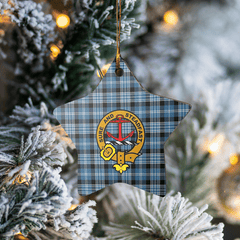 Clan Clark Ancient Tartan Crest Star Ceramic Ornament ZR86 Clark Ancient Tartan Tartan Christmas   