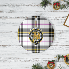 Clan MacPherson Dress Modern Tartan Crest Round Ceramic Ornament HB89 MacPherson Dress Modern Tartan Tartan Christmas   