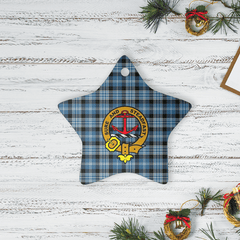 Clan Clark Ancient Tartan Crest Star Ceramic Ornament ZR86 Clark Ancient Tartan Tartan Christmas   