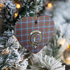 Clan Dalmahoy Tartan Crest Heart Ceramic Ornament AJ51 Dalmahoy Tartan Tartan Christmas   