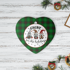 Clan Logie Tartan Tartan Crest Gnome Heart Ceramic Ornament MO42 Logie Tartan Tartan Christmas   