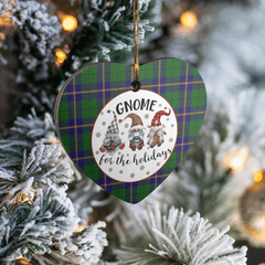 Clan Carmichael Modern Tartan Tartan Crest Gnome Heart Ceramic Ornament JC35 Carmichael Modern Tartan Tartan Christmas   