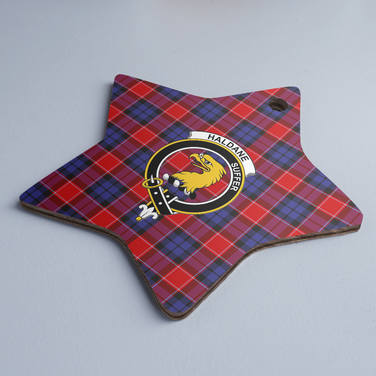 Clan Haldane 1 Tartan Crest Star Ceramic Ornament IJ92 Haldane 1 Tartan Tartan Christmas   