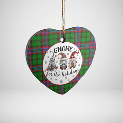 Clan McGeachie Tartan Tartan Crest Gnome Heart Ceramic Ornament YL33 McGeachie Tartan Tartan Christmas   