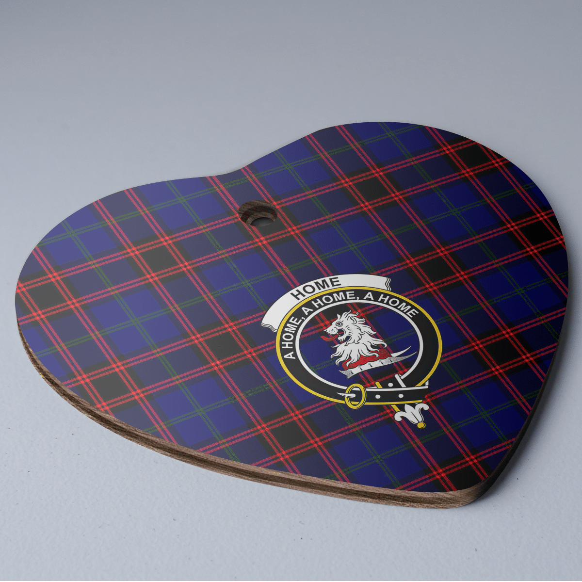 Clan Home Modern Tartan Crest Heart Ceramic Ornament JF36 Home Modern Tartan Tartan Christmas   