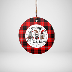 Clan Cunningham Modern Tartan Tartan Crest Gnome Round Ceramic Ornament MJ35 Cunningham Modern Tartan Tartan Christmas   