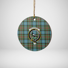 Clan Walkinshaw Tartan Crest Round Ceramic Ornament KK60 Walkinshaw Tartan Tartan Christmas   