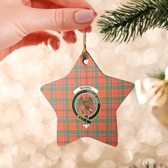 Clan Munro Ancient Tartan Crest Star Ceramic Ornament XW80 Munro Ancient Tartan Tartan Christmas   