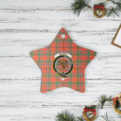 Clan Munro Ancient Tartan Crest Star Ceramic Ornament XW80 Munro Ancient Tartan Tartan Christmas   