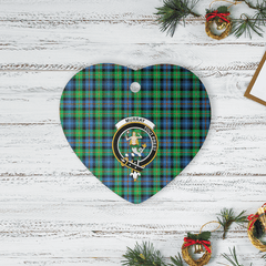 Clan Murray of Atholl Ancient Tartan Crest Heart Ceramic Ornament MY86 Murray of Atholl Ancient Tartan Tartan Christmas   