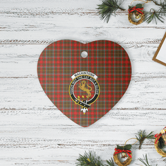 Clan MacKintosh Hunting Weathered Tartan Crest Heart Ceramic Ornament ZA57 MacKintosh Hunting Weathered Tartan Tartan Christmas   