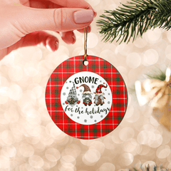 Clan Duke of Rothesay Modern Tartan Tartan Crest Gnome Round Ceramic Ornament FA63 Duke of Rothesay Modern Tartan Tartan Christmas   