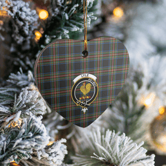 Clan Lyle Tartan Crest Heart Ceramic Ornament VR12 Lyle Tartan Tartan Christmas   