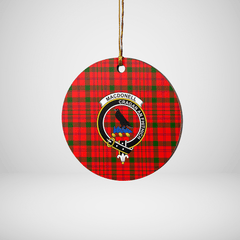 Clan MacDonnell of Keppoch Modern Tartan Crest Round Ceramic Ornament BR78 MacDonnell of Keppoch Modern Tartan Tartan Christmas   