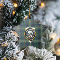 Clan Kennedy Modern Tartan Crest Star Ceramic Ornament AO38 Kennedy Modern Tartan Tartan Christmas   