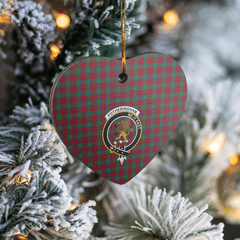 Clan Fotheringham Tartan Crest Heart Ceramic Ornament TH68 Fotheringham Tartan Tartan Christmas   