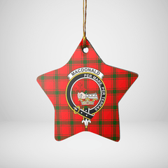 Clan MacDonald of Sleat Tartan Crest Star Ceramic Ornament OI17 MacDonald of Sleat Tartan Tartan Christmas   