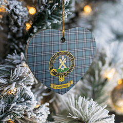 Clan Earl of St Andrews Tartan Crest Heart Ceramic Ornament BP33 Earl of St Andrews Tartan Tartan Christmas   