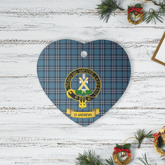 Clan Earl of St Andrews Tartan Crest Heart Ceramic Ornament BP33 Earl of St Andrews Tartan Tartan Christmas   