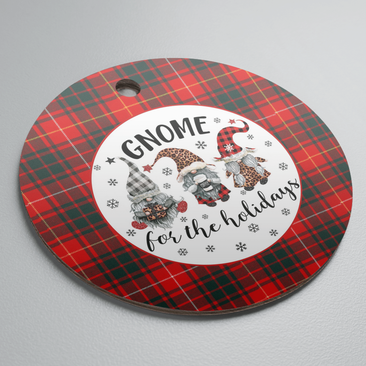 Clan Munro Modern 1 Tartan Tartan Crest Gnome Round Ceramic Ornament OR57 Munro Modern 1 Tartan Tartan Christmas   