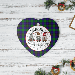 Clan MacKinlay Modern Tartan Tartan Crest Gnome Heart Ceramic Ornament NK65 MacKinlay Modern Tartan Tartan Christmas   